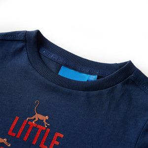 Kinder-Langarmshirt Marineblau 128