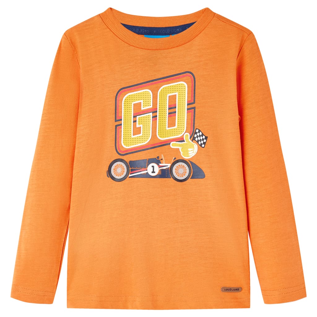 Kinder-Langarmshirt Dunkelorange 140