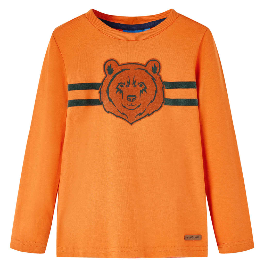 Kinder-Langarmshirt Dunkelorange 140