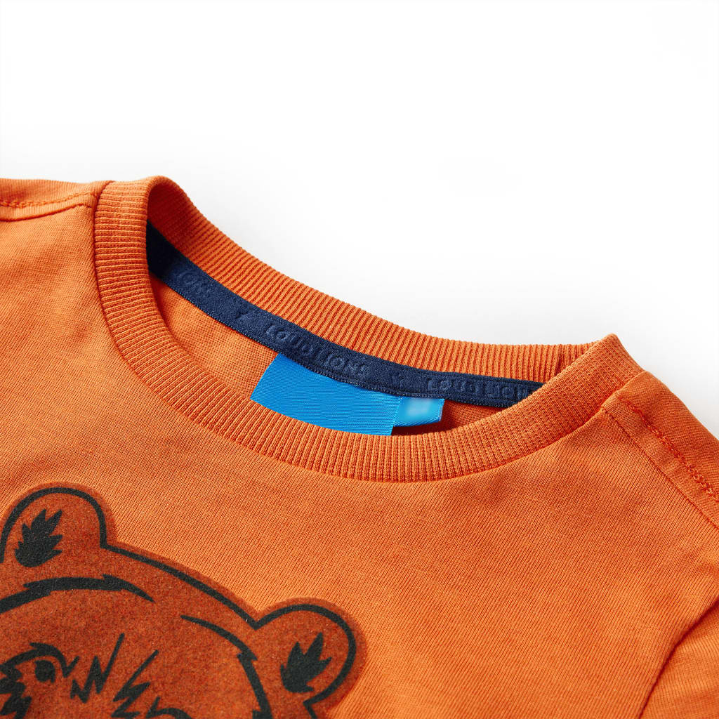 Kinder-Langarmshirt Dunkelorange 140