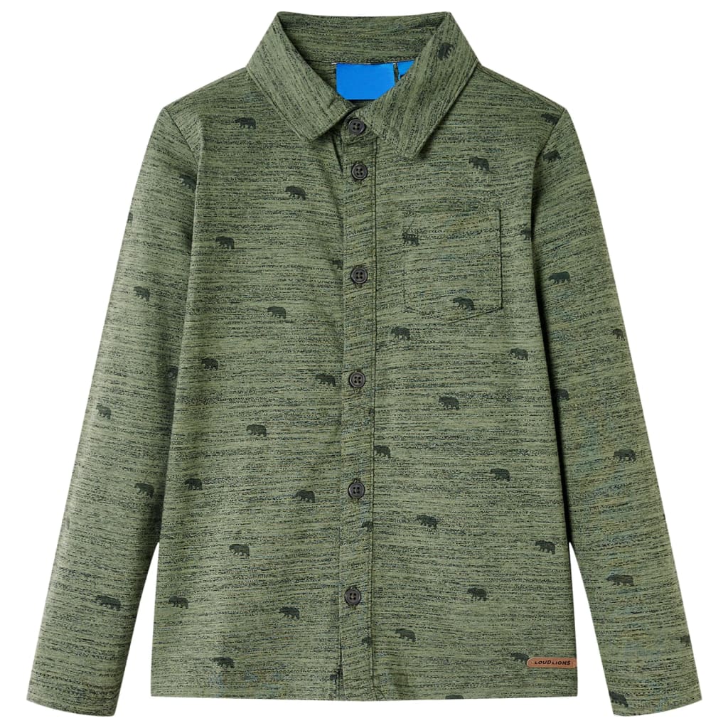 Kinderhemd Khaki Melange 116