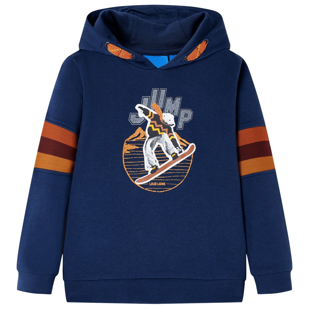 Kinder-Kapuzenpullover Marineblau 128 Stilecasa