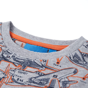 Kinder-Sweatshirt Grau Melange 92