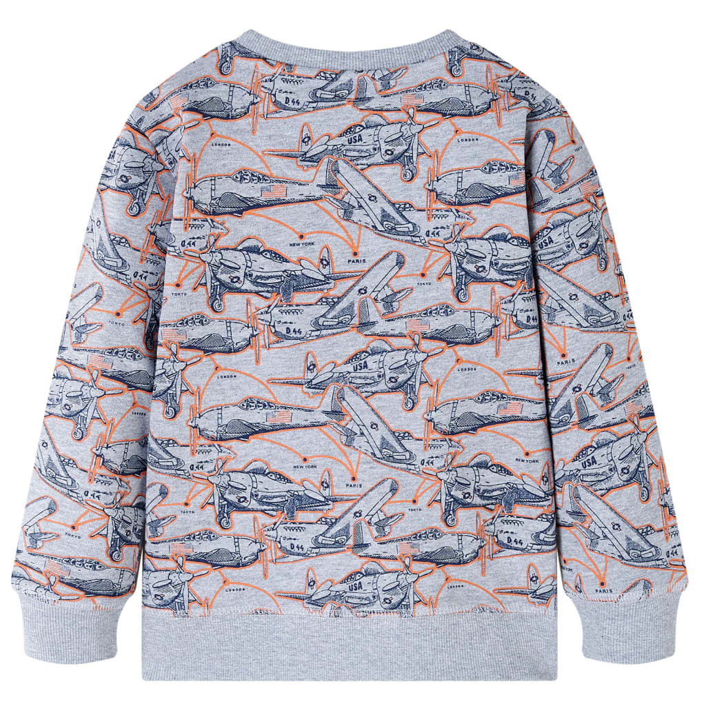 Kinder-Sweatshirt Grau Melange 116