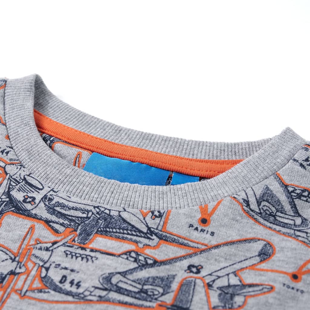 Kinder-Sweatshirt Grau Melange 116