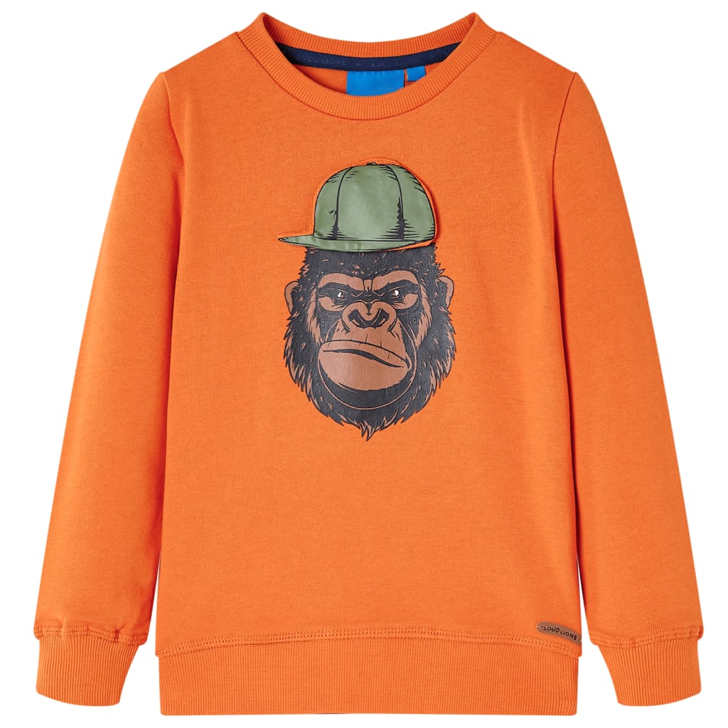 Kinder-Sweatshirt Dunkelorange 140