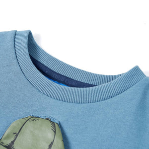 Kinder-Sweatshirt Mittelblau 116