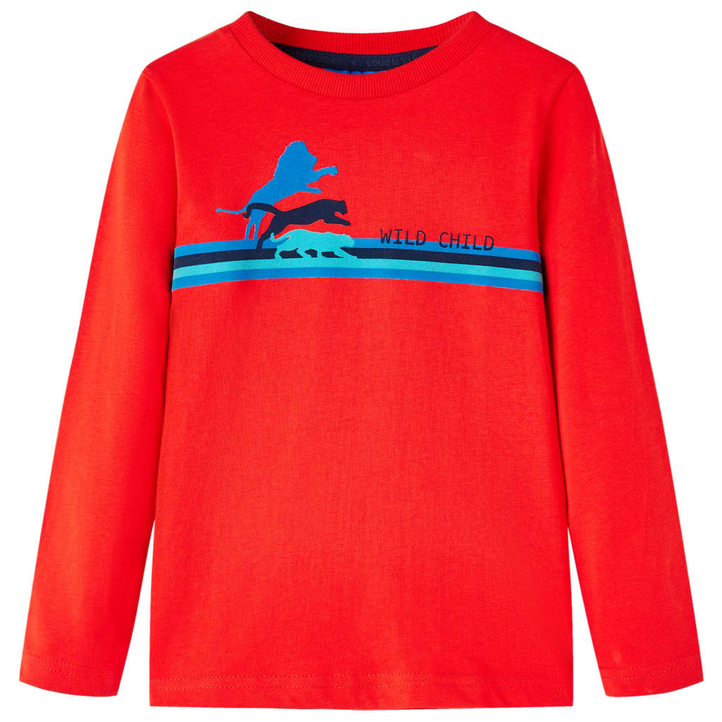 Kinder-Langarmshirt Rot 128 Stilecasa