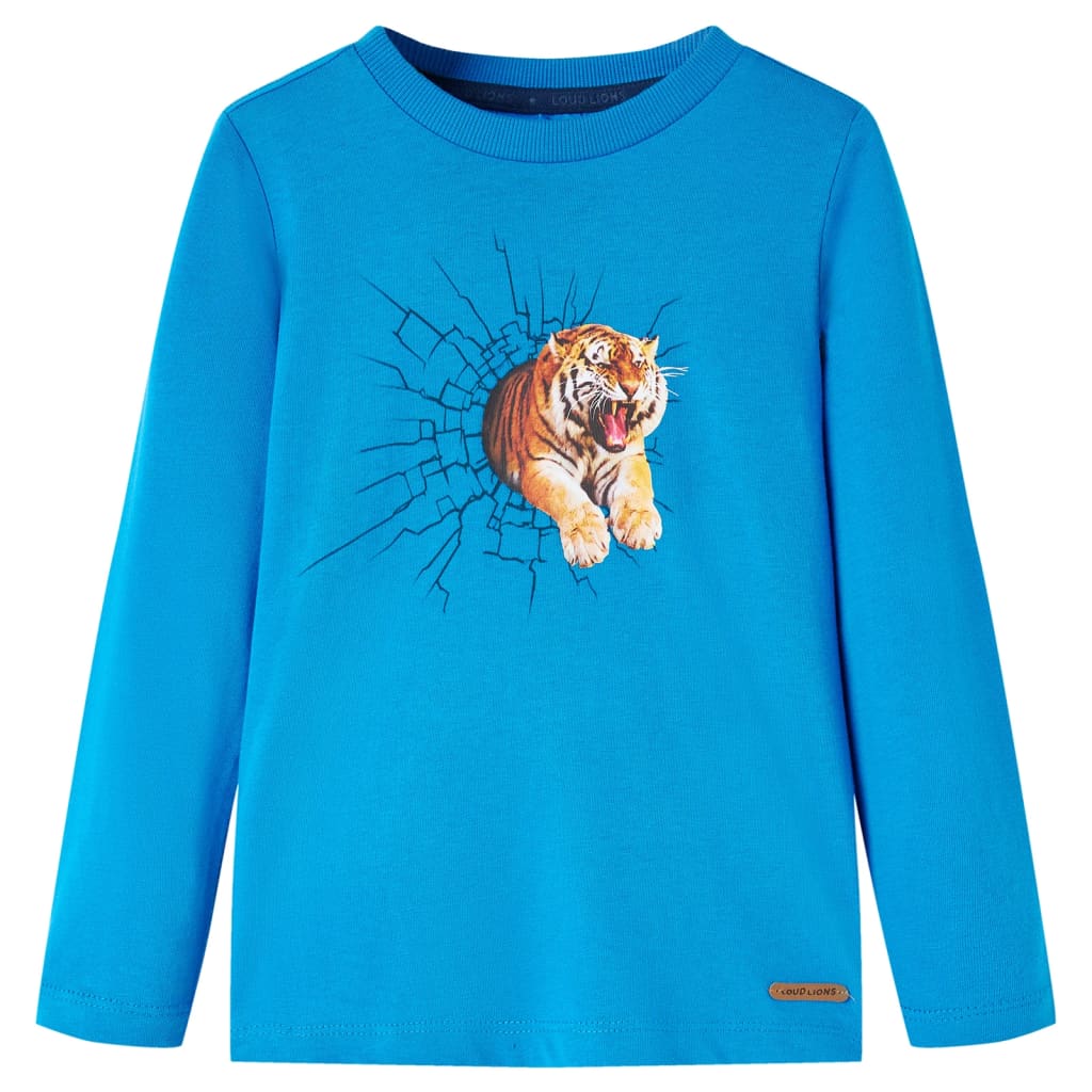 Kinder-Langarmshirt Kobaltblau 116 Stilecasa