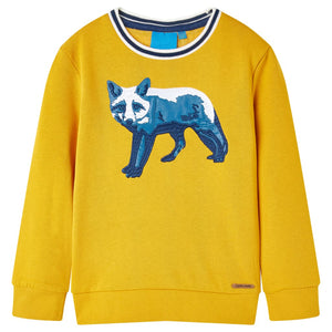 Kinder-Sweatshirt Ocker 140