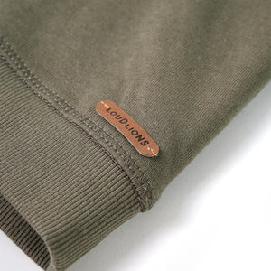 Kinder-Kapuzenpullover Khaki 116