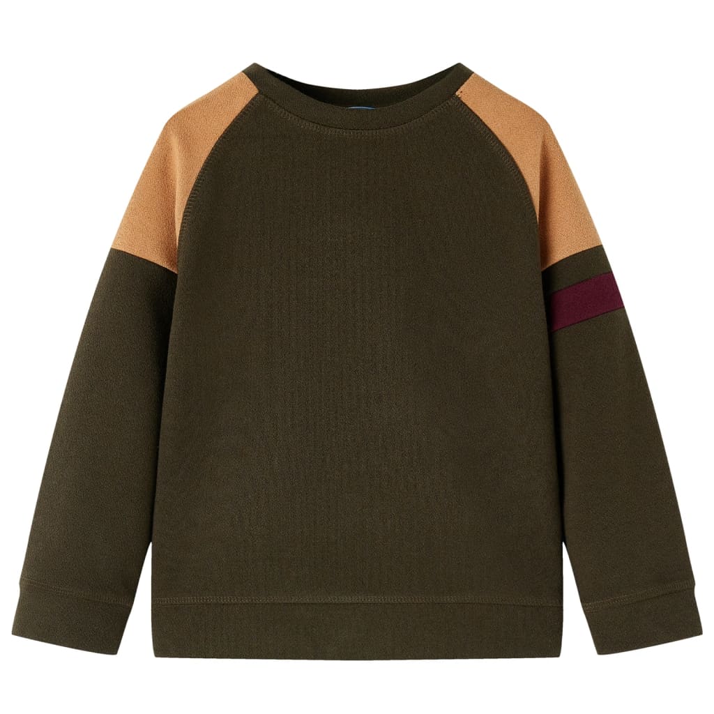 Kinder-Sweatshirt Dunkles Khaki und Kamelbraun 104