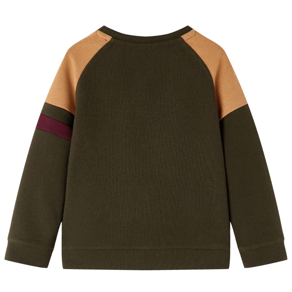 Kinder-Sweatshirt Dunkles Khaki und Kamelbraun 104