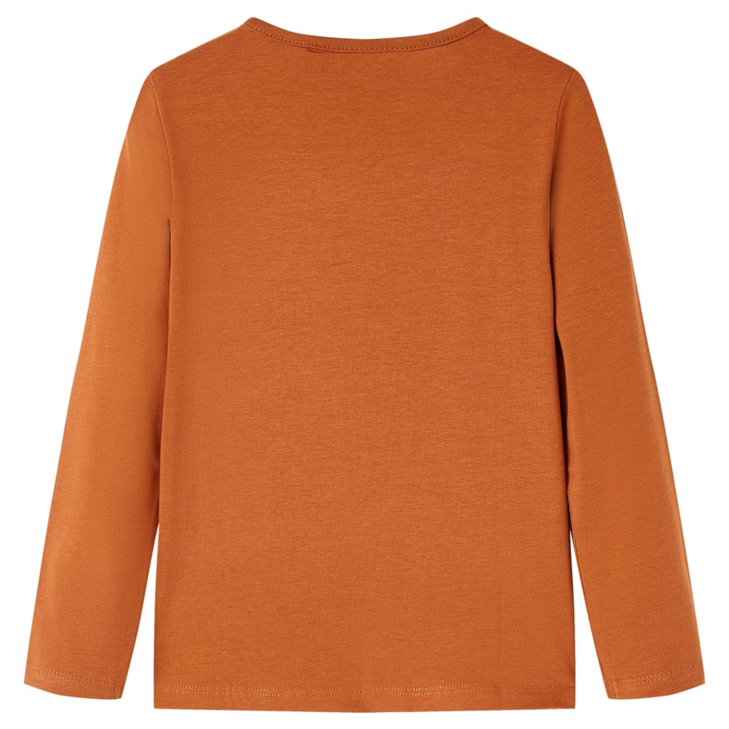 Kinder-Langarmshirt Cognac 116