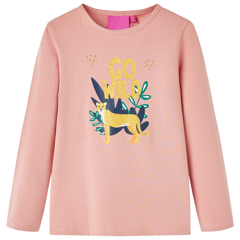 Kinder-Langarmshirt Hellrosa 140