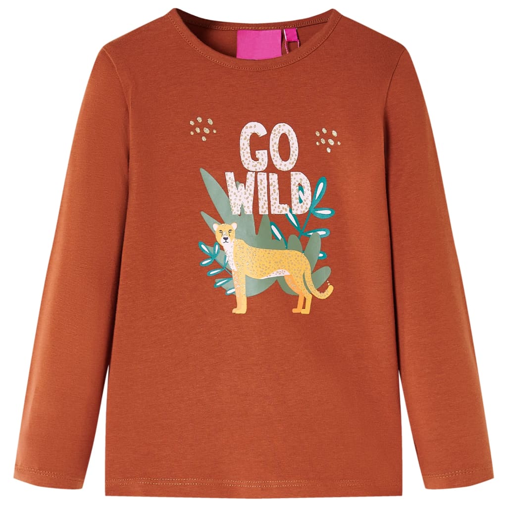 Kinder-Langarmshirt Cognac 140