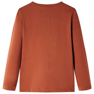 Kinder-Langarmshirt Cognac 140