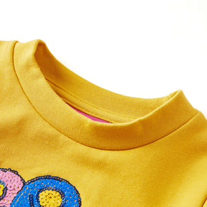 Kinder-Sweatshirt Dunkles Ocker 116