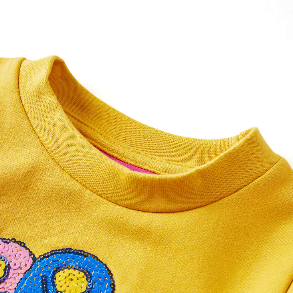 Kinder-Sweatshirt Dunkles Ocker 140