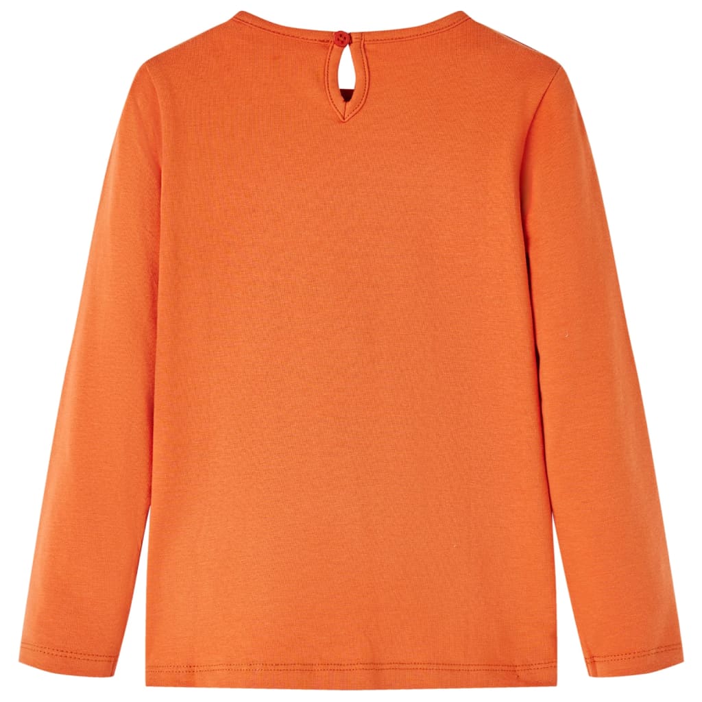 Kinder-Langarmshirt Dunkelorange 104 Stilecasa