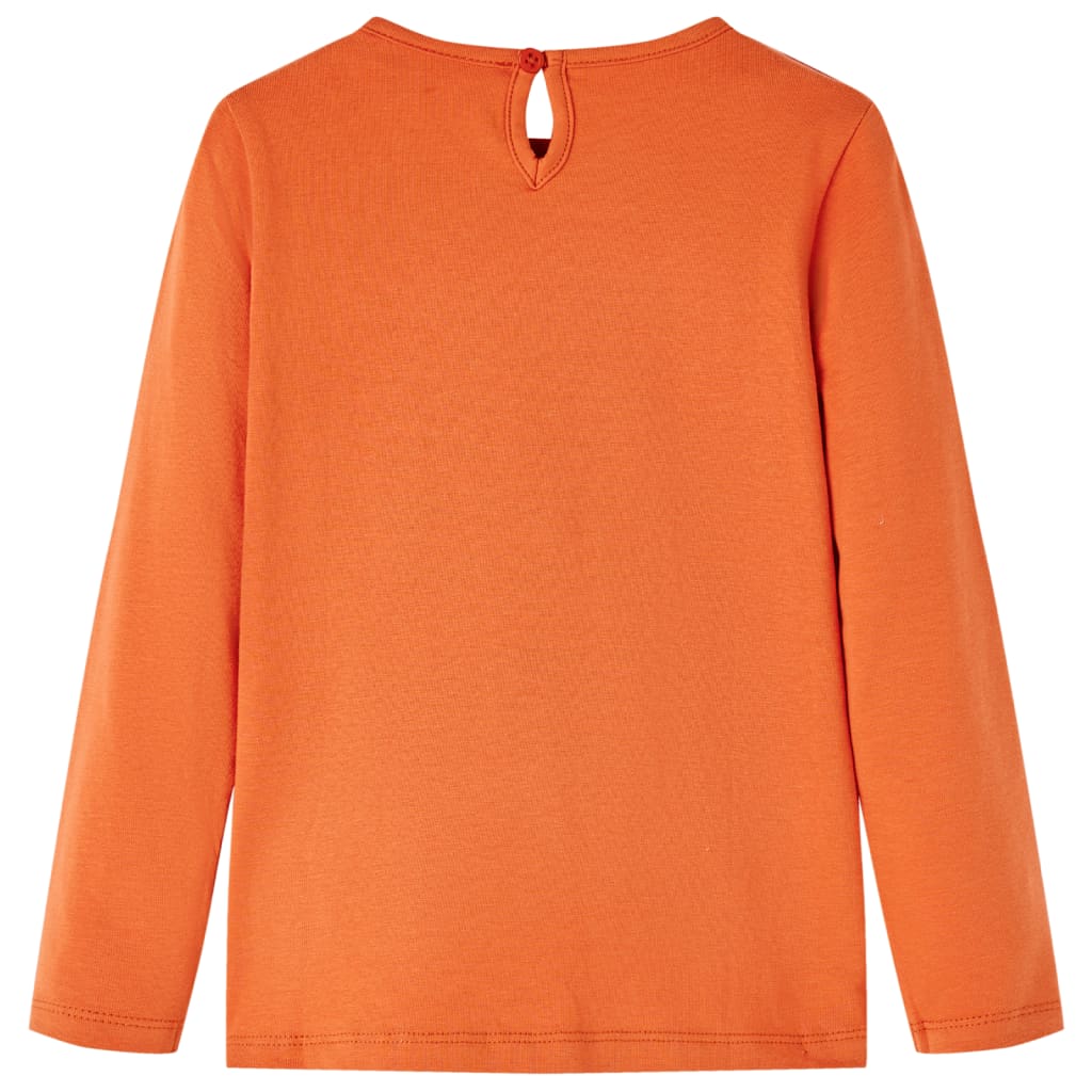 Kinder-Langarmshirt Dunkelorange 128 Stilecasa