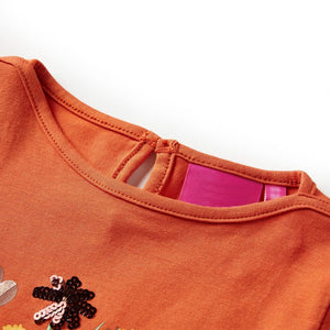 Kinder-Langarmshirt Dunkelorange 128 Stilecasa