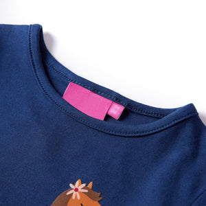 Kinder-Langarmshirt Marineblau 104