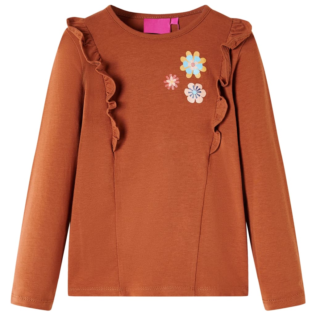 Kinder-Langarmshirt Cognac 116