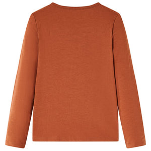 Kinder-Langarmshirt Cognac 140