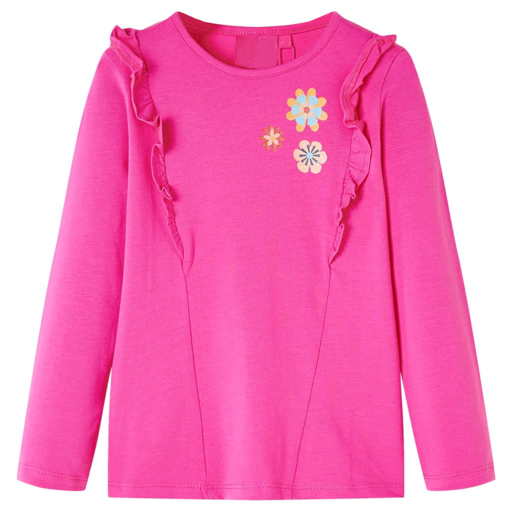 Kinder-Langarmshirt Dunkelrosa 140