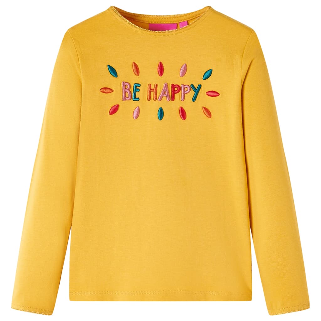 Kinder-Langarmshirt Dunkles Ocker 92 Stilecasa