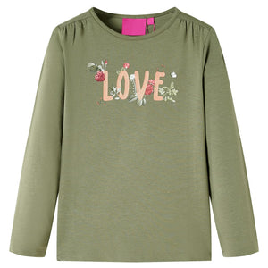 Kinder-Langarmshirt Khaki 128 Stilecasa