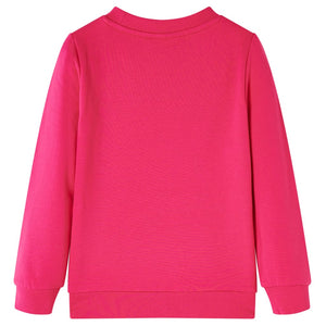 Kinder-Sweatshirt Knallrosa 104