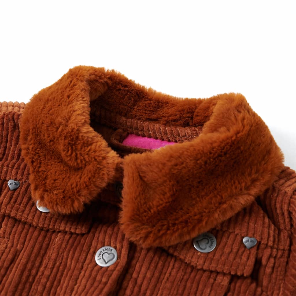 Kinderjacke Cord Cognac 116