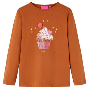 Kinder-Langarmshirt Cognac 104