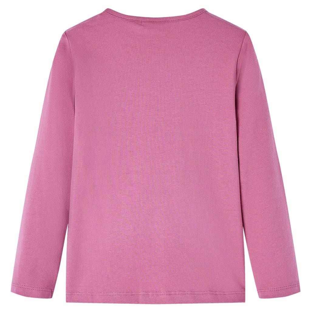 Kinder-Langarmshirt Himbeerrosa 116