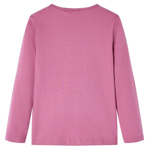 Kinder-Langarmshirt Himbeerrosa 116