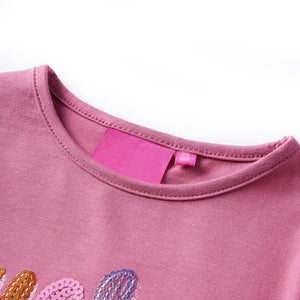 Kinder-Langarmshirt Himbeerrosa 116