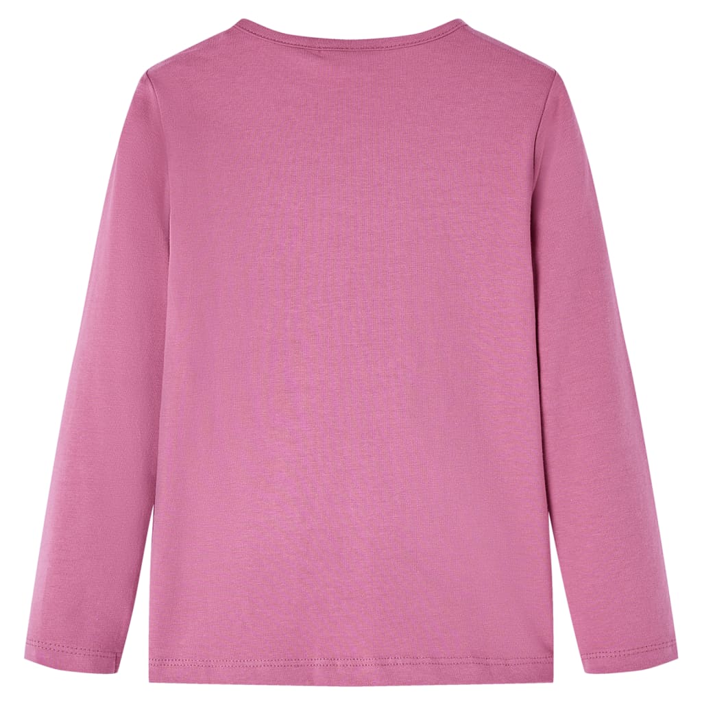 Kinder-Langarmshirt Himbeerrosa 140