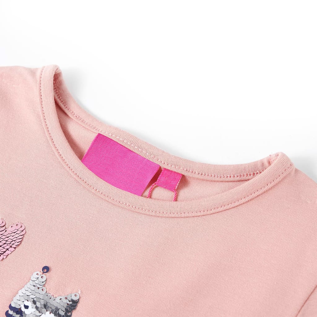 Kinder-Langarmshirt Hellrosa 116