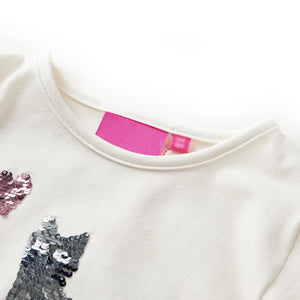 Kinder-Langarmshirt Ecru 104