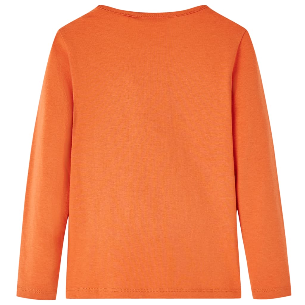 Kinder-Langarmshirt Dunkelorange 128