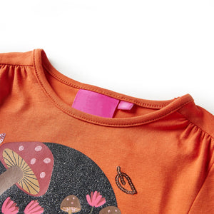 Kinder-Langarmshirt Dunkelorange 128