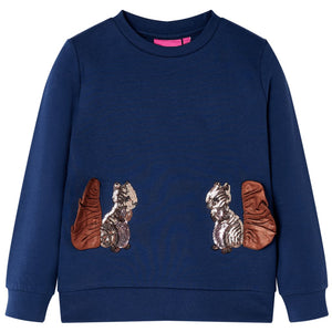 Kinder-Sweatshirt Marineblau 128