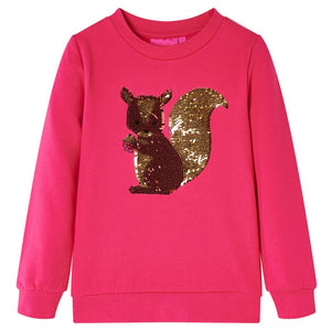 Kinder-Sweatshirt Knallrosa 92