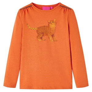 Kinder-Langarmshirt Dunkelorange 140