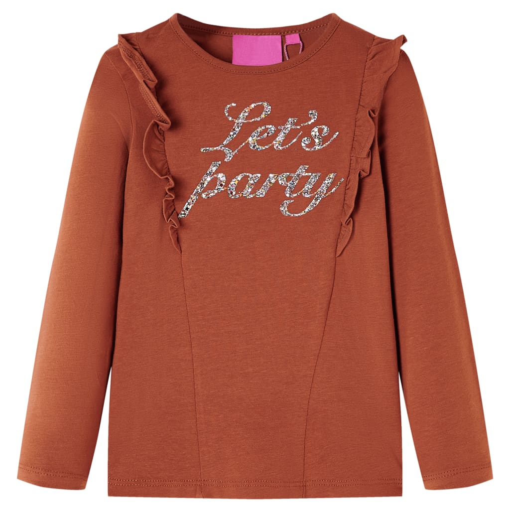 Kinder-Langarmshirt Cognac 140