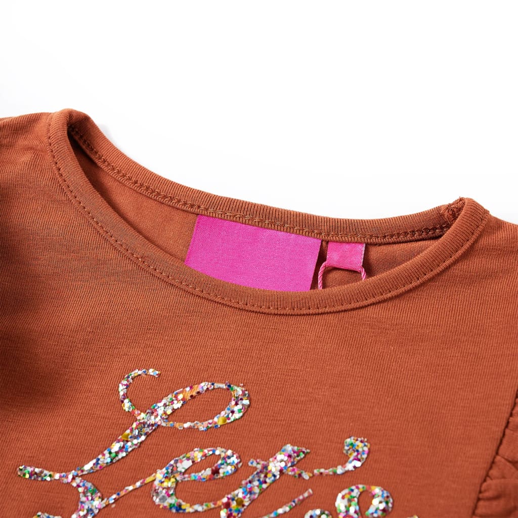 Kinder-Langarmshirt Cognac 140