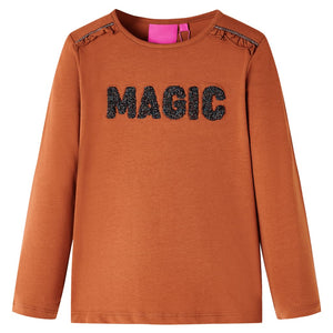 Kinder-Langarmshirt Cognac 92