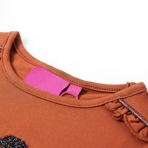 Kinder-Langarmshirt Cognac 116